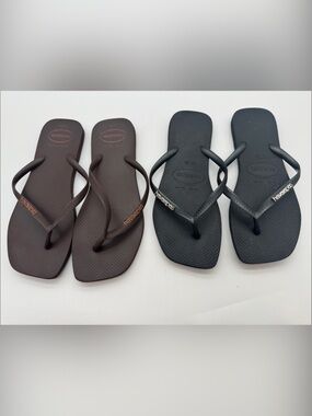 Havaianas Flip Flops in brown Black - square size 39/40